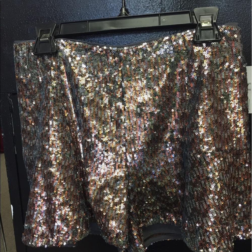 All over sequin shorts